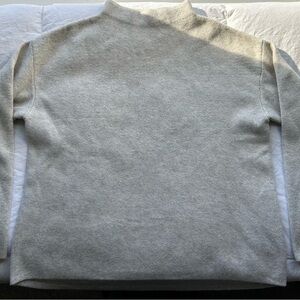 ADAY Women's Wing It Heathered Cream & Gray Mock Turtleneck Sweater